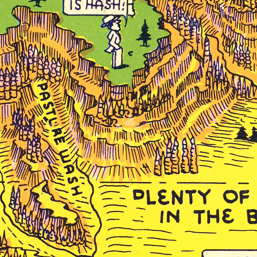 Vintage Map of Bryce Canyon National Park 1940