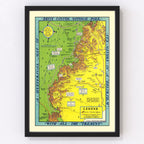 Vintage Map of Bryce Canyon National Park 1940