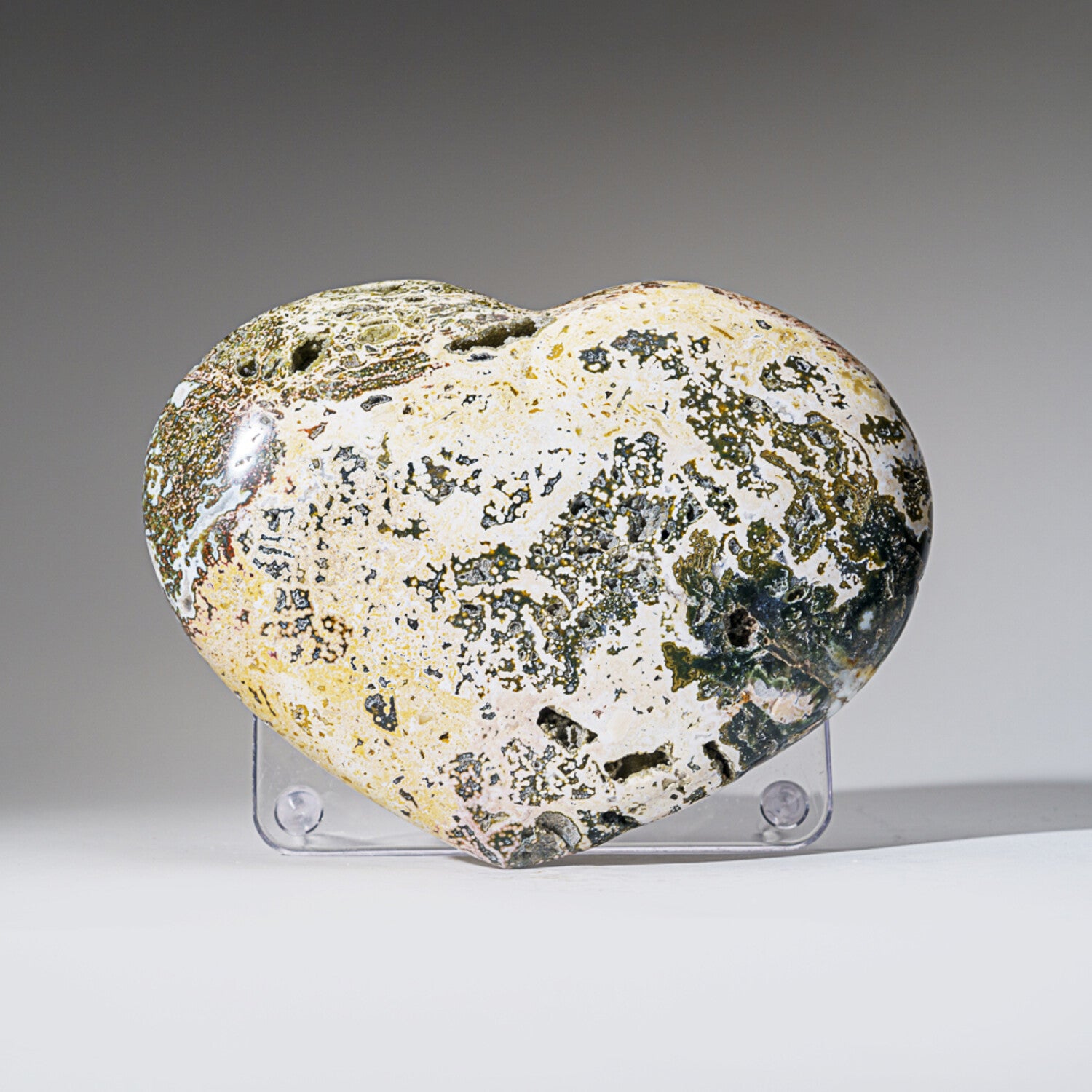 Polished Ocean Jasper Heart From Madagascar // V3