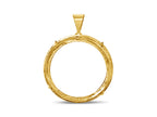 Greek Key Frame Solid White/Yellow/Rose Gold Handmade Coin Pendant , 1oz Coin , 27mm