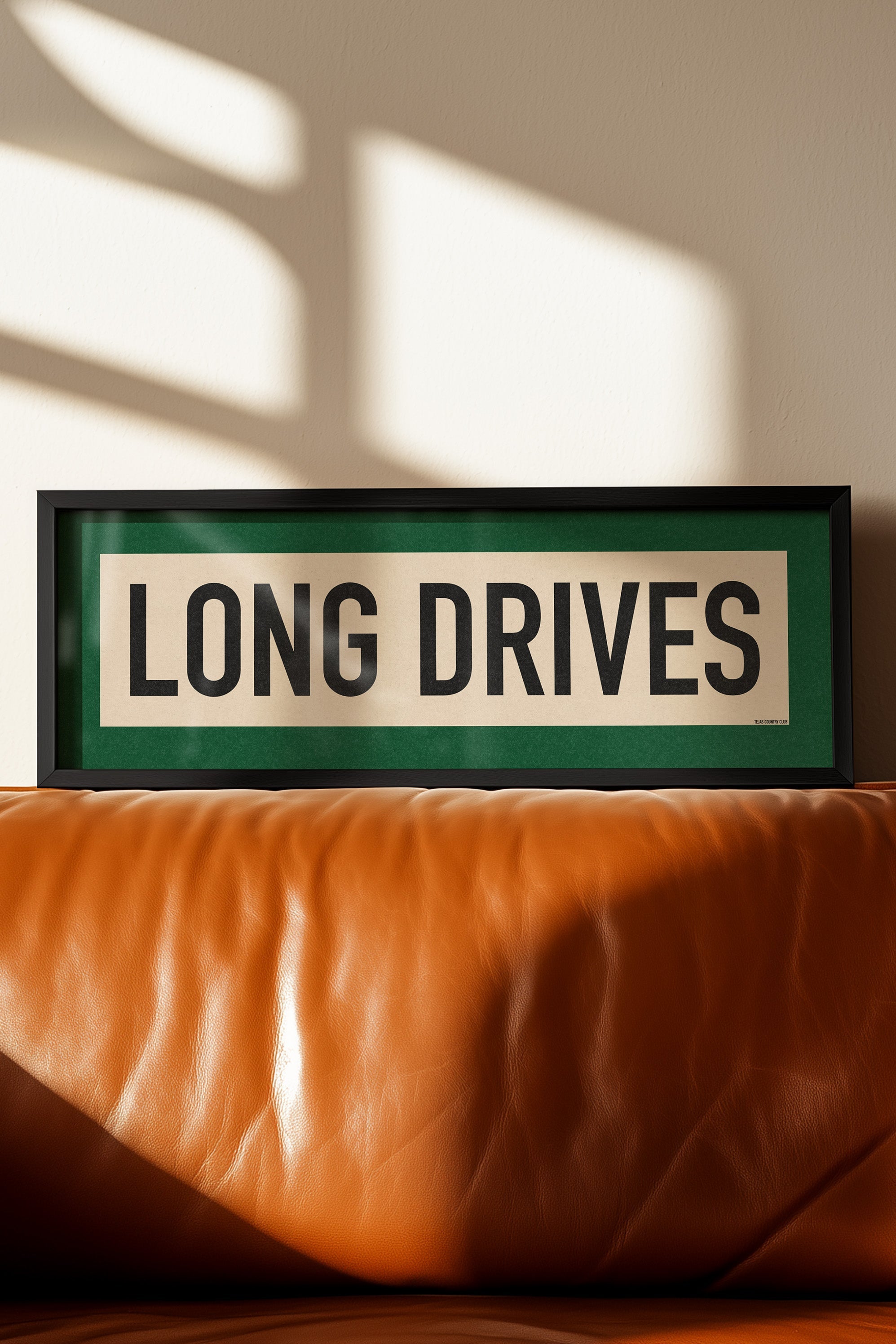 Framed Long Drives Golf Art Scroll Sign