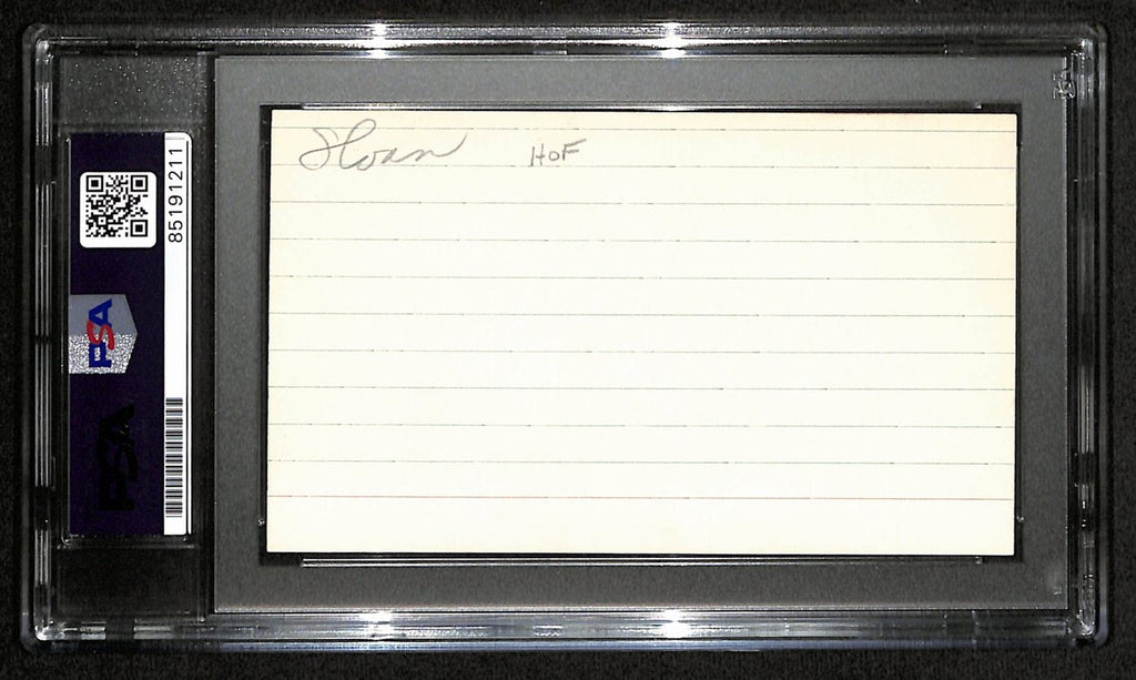 Jerry Sloan HOF Signed/Auto 3x5 Index Card Utah Jazz PSA/DNA 188560