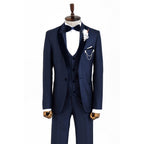 Myles Slim Fit 3-Piece Vested Tuxedo // Navy Blue