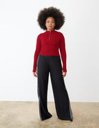 Ribbed Quarter-Zip Top