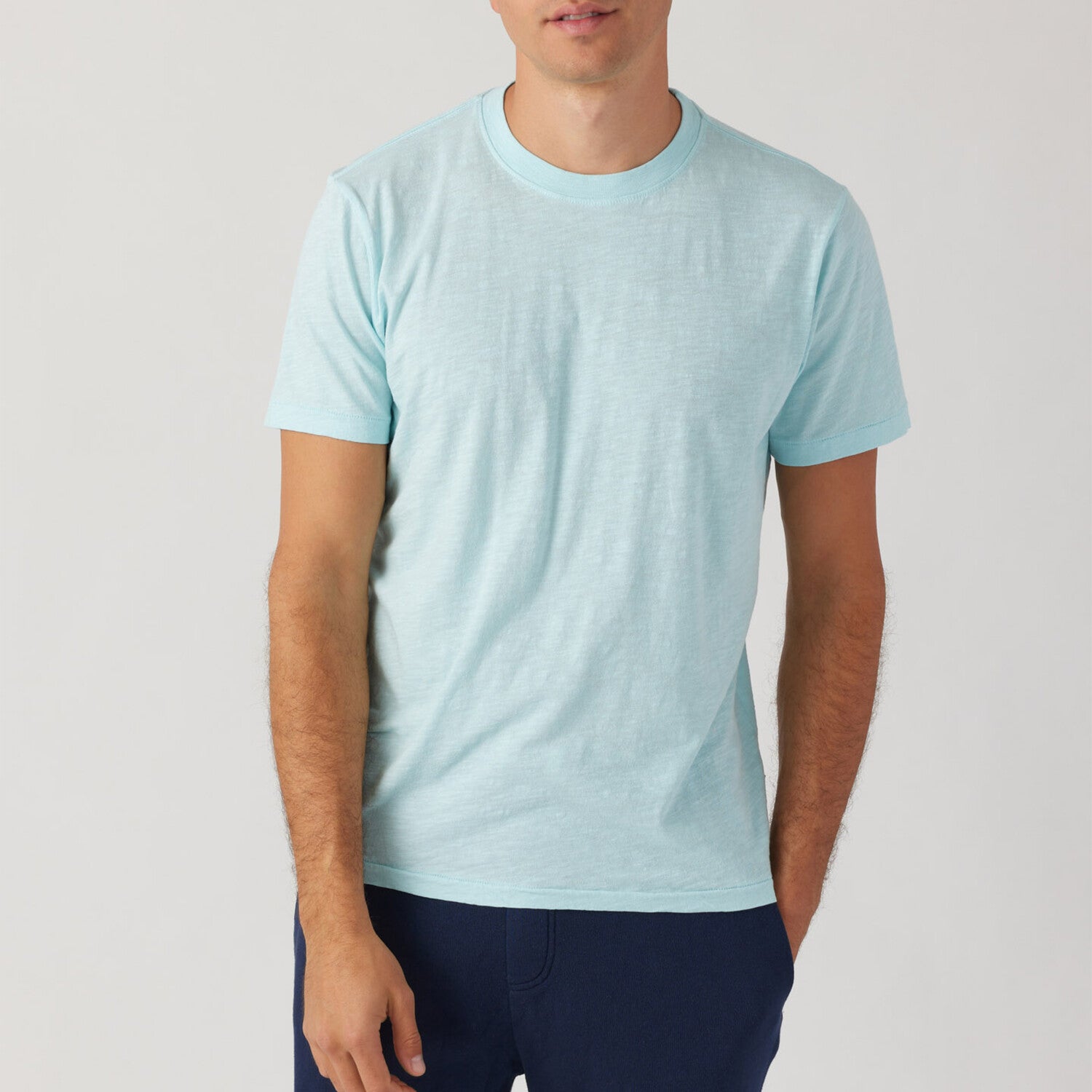 Essential Slub Crew // Light Blue