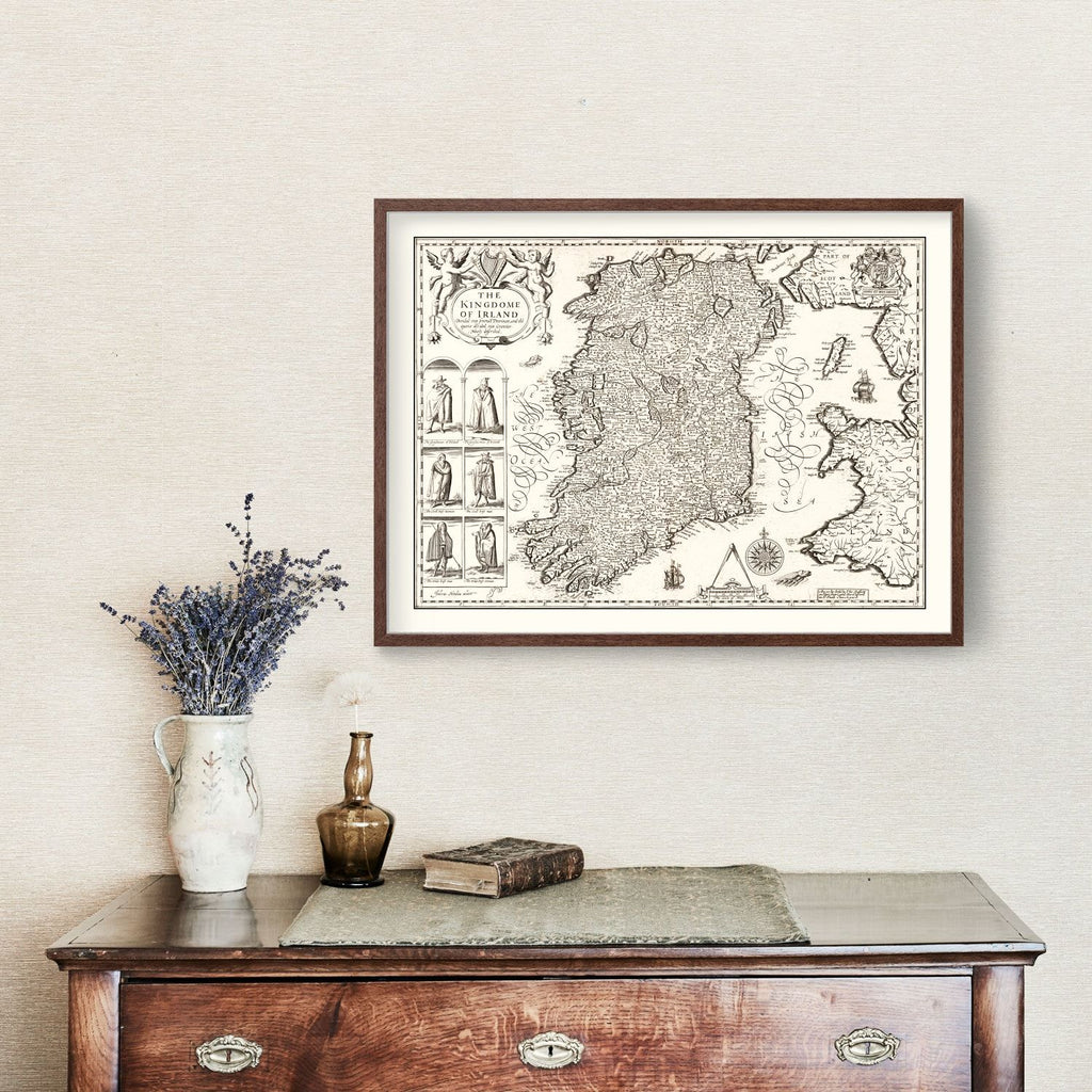 Vintage Map of Ireland 1676