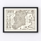 Vintage Map of Ireland 1676