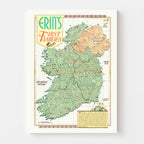 Erin's First Families Map of Ireland 1946
