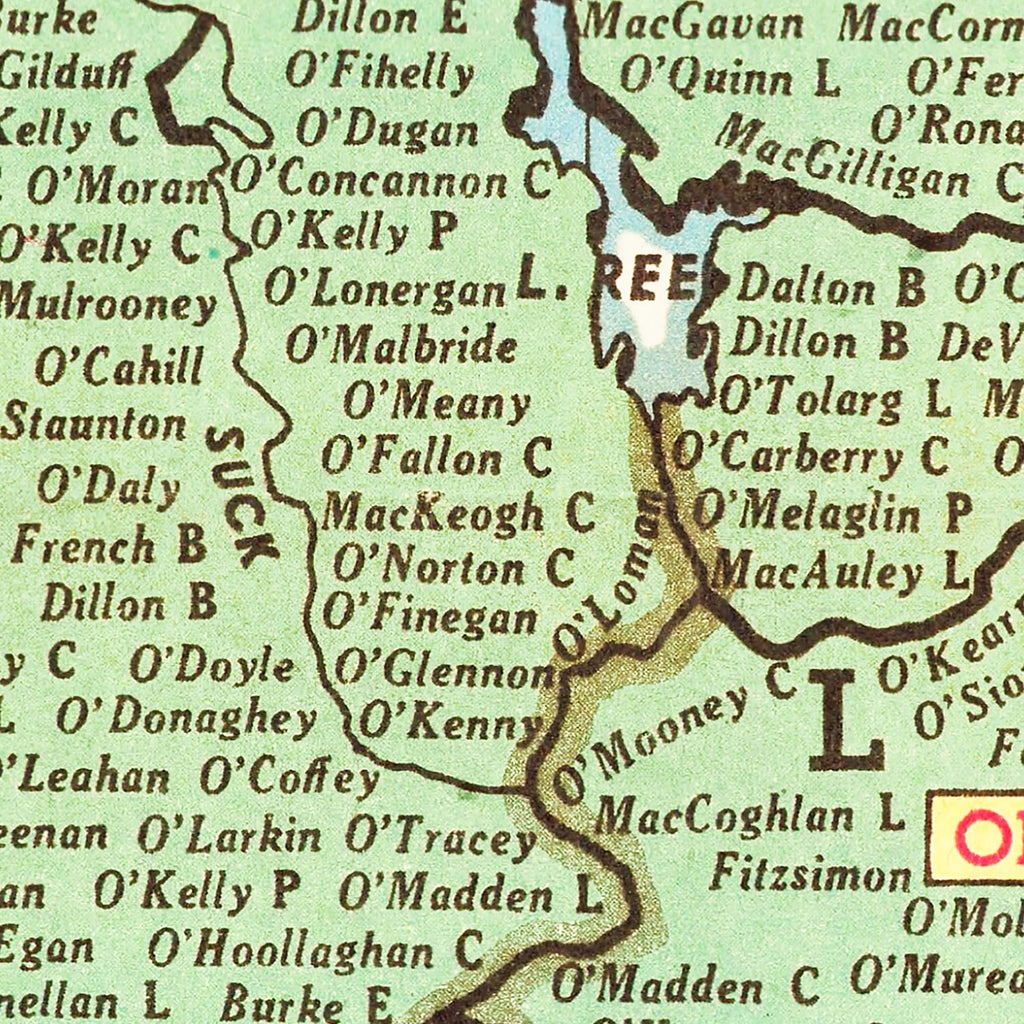 Erin's First Families Map of Ireland 1946