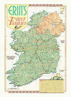Erin's First Families Map of Ireland 1946
