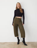 GSTQ Utility Cropped Pants Green Size 4