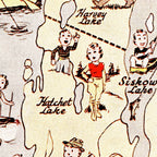 Vintage Map of Isle Royale National Park 1936