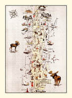 Vintage Map of Isle Royale National Park 1936
