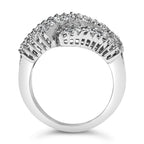 14K White Gold Diamond Cocktail Ring Band (1 3/4 Cttw, H-I Color, SI2-I1 Clarity) - Size 6-1/2