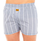 100% Cotton Boxers // Garnet + Gray Stripes // Pack of 2
