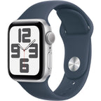 Apple Watch Series Se 2nd Gen 40mm Gps Aluminum Silver + Storm Blue Sports Band 32gb KH1