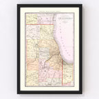 Vintage Map of Chicago Railroad Lines 1912