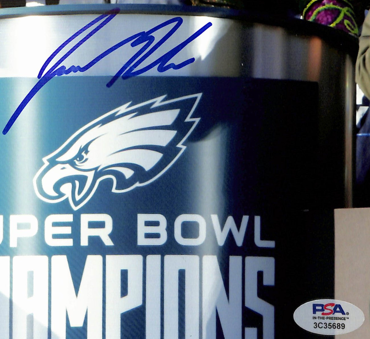 Jason Kelce Signed/Autographed 8x10 Photo Philadelphia Eagles PSA 190045
