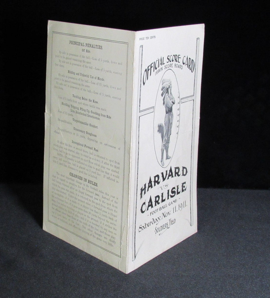 1911 Carlisle Indians (Jim Thorpe) vs. Harvard Program 187629