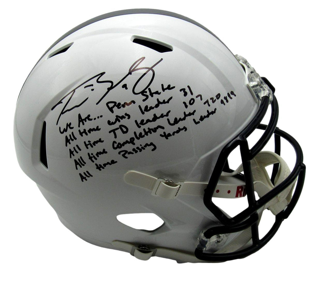 Trace McSorley Signed/Ins Full Size Speed Replica Football Helmet PSU JSA 190345