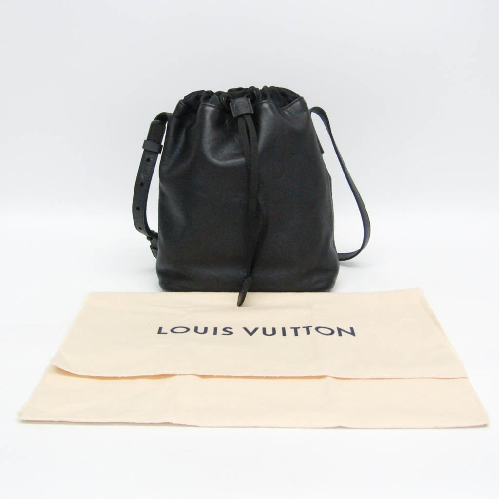 Louis Vuitton // Monogram Shadow Leather Bucket Bag // Black // Pre-Owned