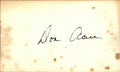 Don Aase California Angles  Signed/Autographed 3x5 Index Card 162632