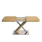 Retractable Square Dining Table, Seating 4 - 6 People - Natural