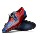 Moncalieri // Alligator + Cobra Skin Leather Oxfords // Navy + Red