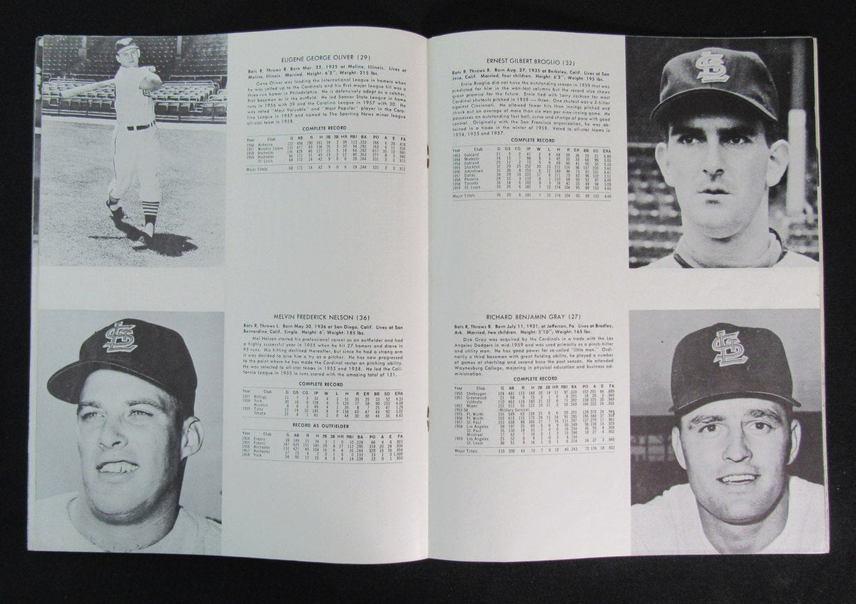 1960 St. Louis Cardinals Baseball Official Yearbook