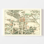 Vintage Map of Stanford University 1934