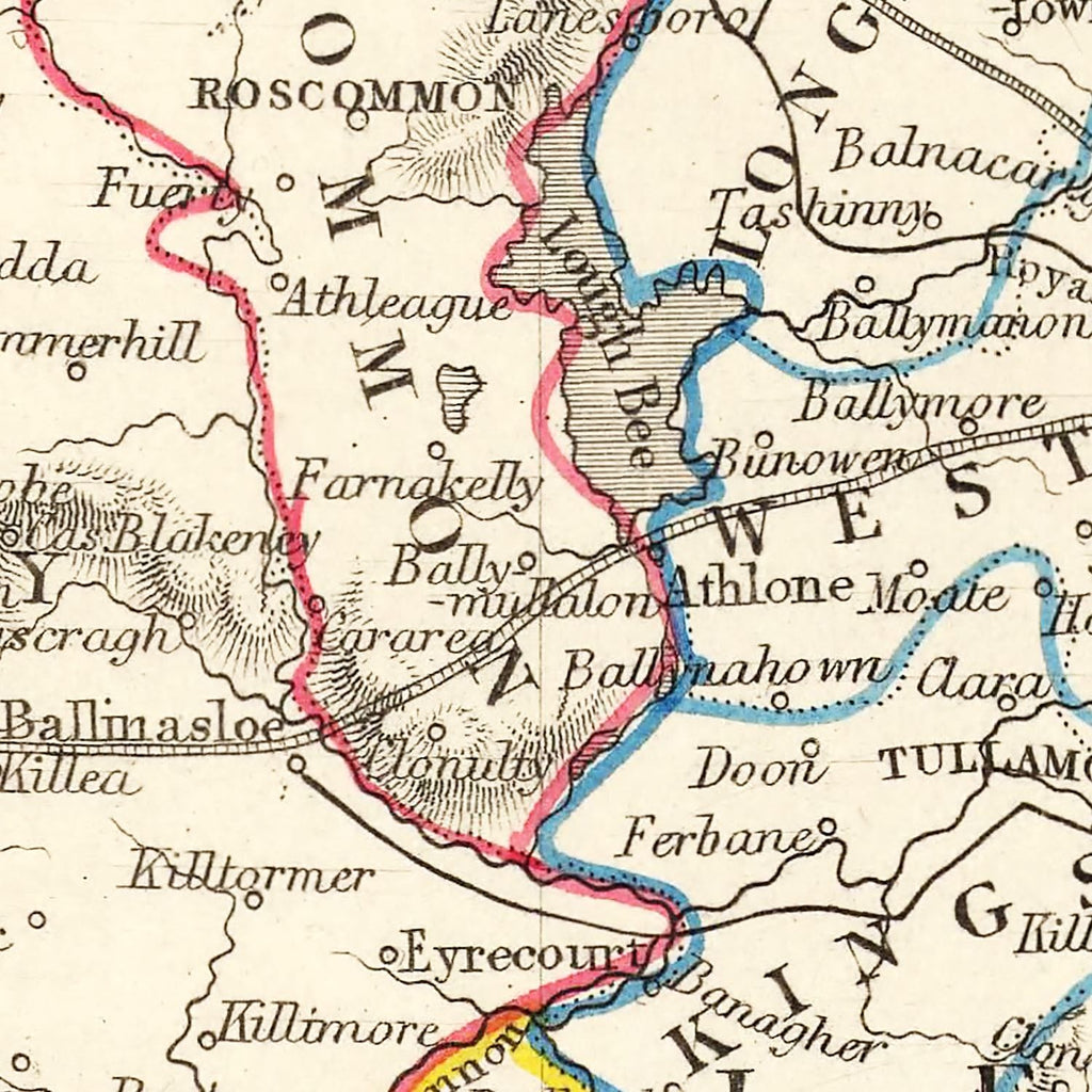 Vintage Map of Ireland 1851