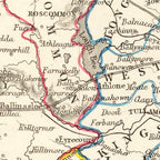 Vintage Map of Ireland 1851