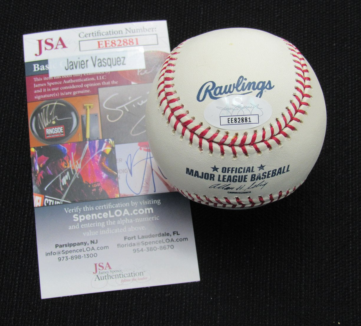 Javier Vasquez Signed/Auto Yankees 100th OML Baseball JSA  186974