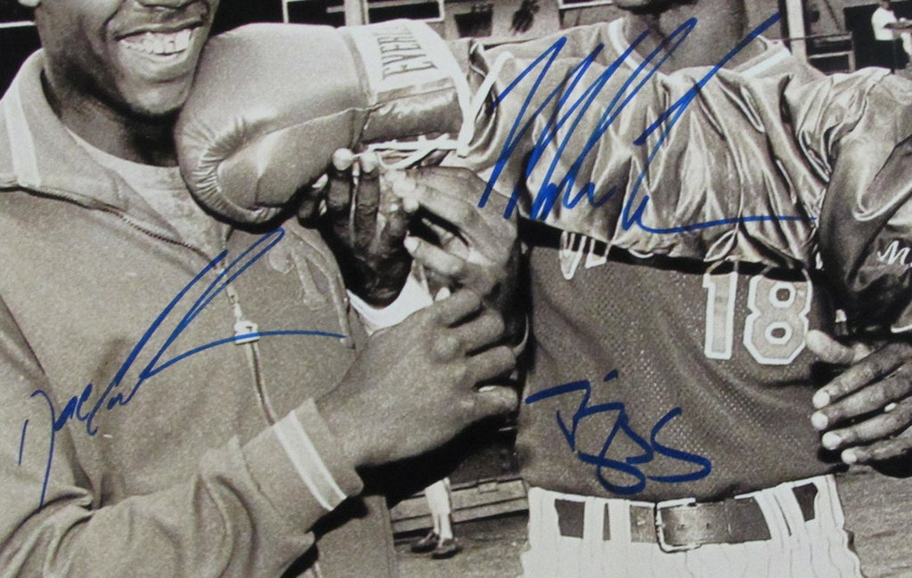 Mike Tyson/Darryl Strawberry/Dwight Gooden Mets Signed 16x20 Photo JSA 190800