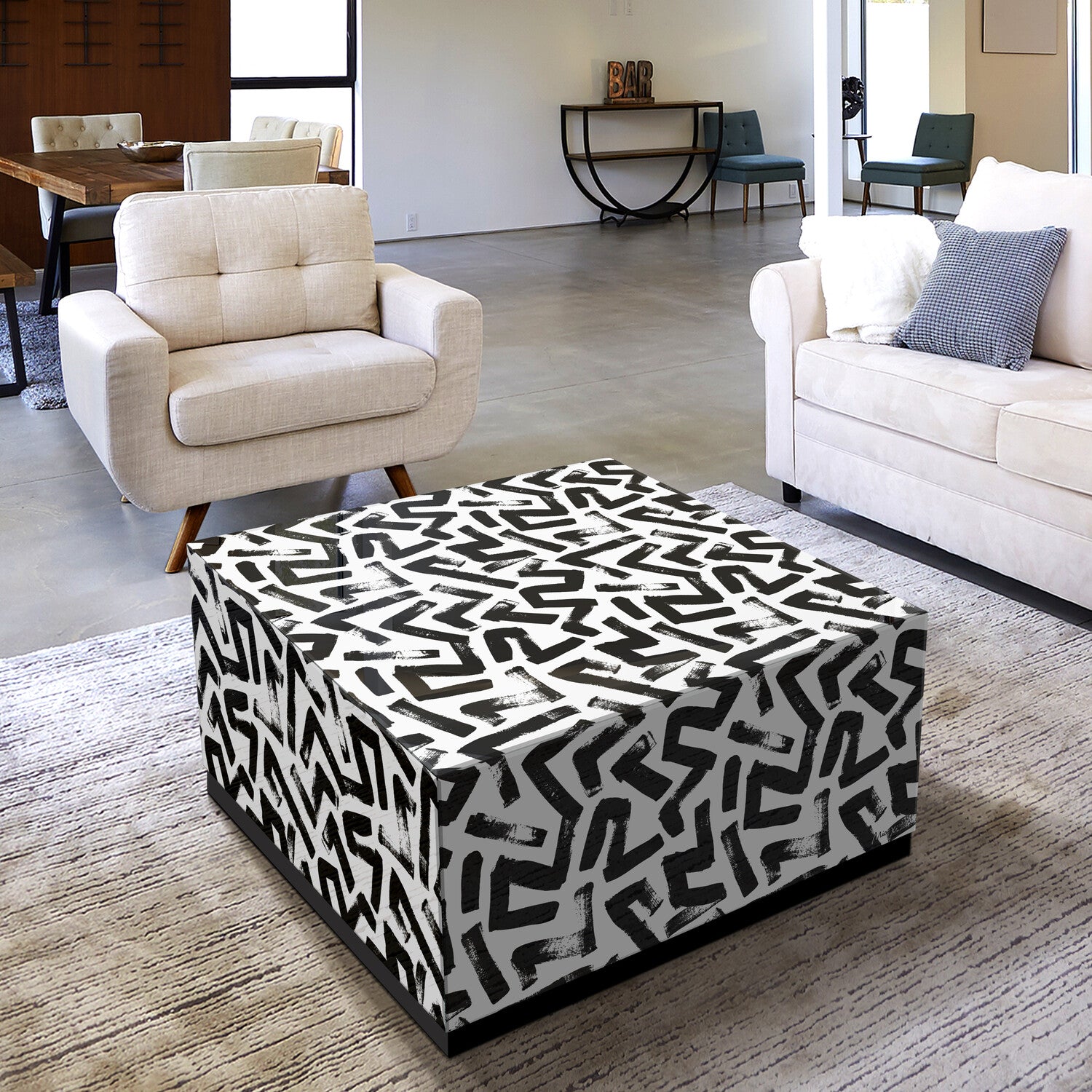Intertwined I & II Art Glass Cocktail Table & Side Table // Set of 2