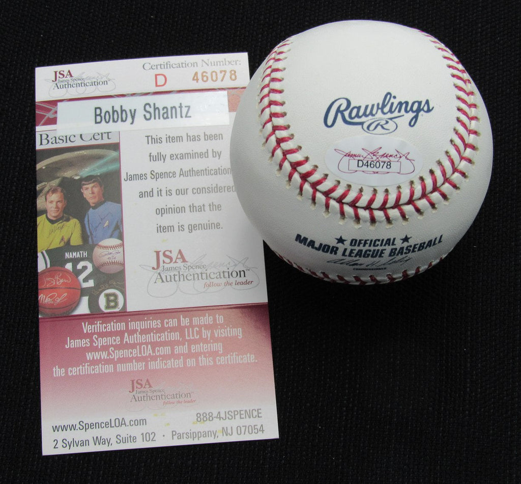 Bobby Shantz Signed/Auto Yankees 100th OML Baseball JSA  186877