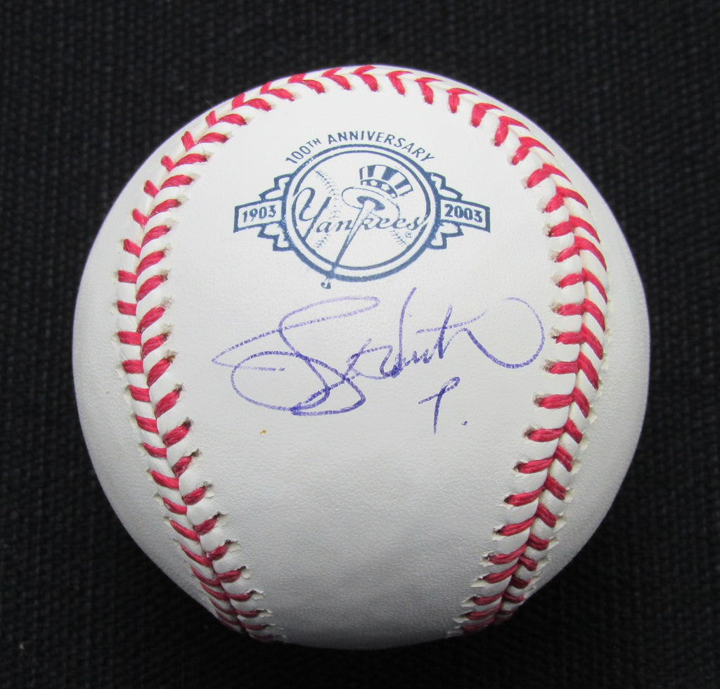 Jerry Hairston JR Signed/Auto Yankees 100th OML Baseball JSA 186639