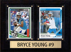 Bryce Young Score Donruss 2025 2 Card 6" x 8" Plaque Carolina Panthers