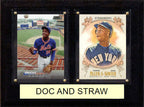 Dwight Doc Gooden Darryl Strawberry 2 Card Plaque 6" x 8"