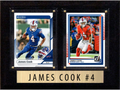 James Cook Score Donruss 2025 2024 2 Card 6" x 8" Plaque Buffalo Bills