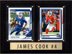 James Cook Score Donruss 2025 2024 2 Card 6" x 8" Plaque Buffalo Bills