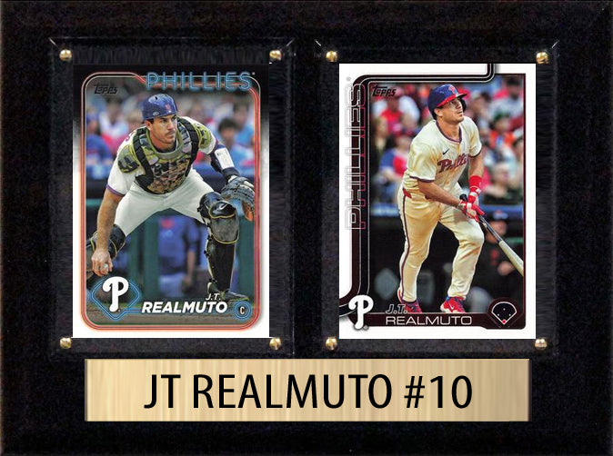 JT Realmuto Philadelphia Phillies 2024 2025 2026 Topps Bowman 2 Baseball Card Plaque 6x8