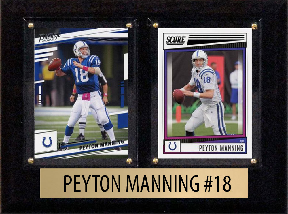 Peyton Manning Score Donruss 2025 2024  2 Card 6" x 8" Plaque Indianapolis Colts