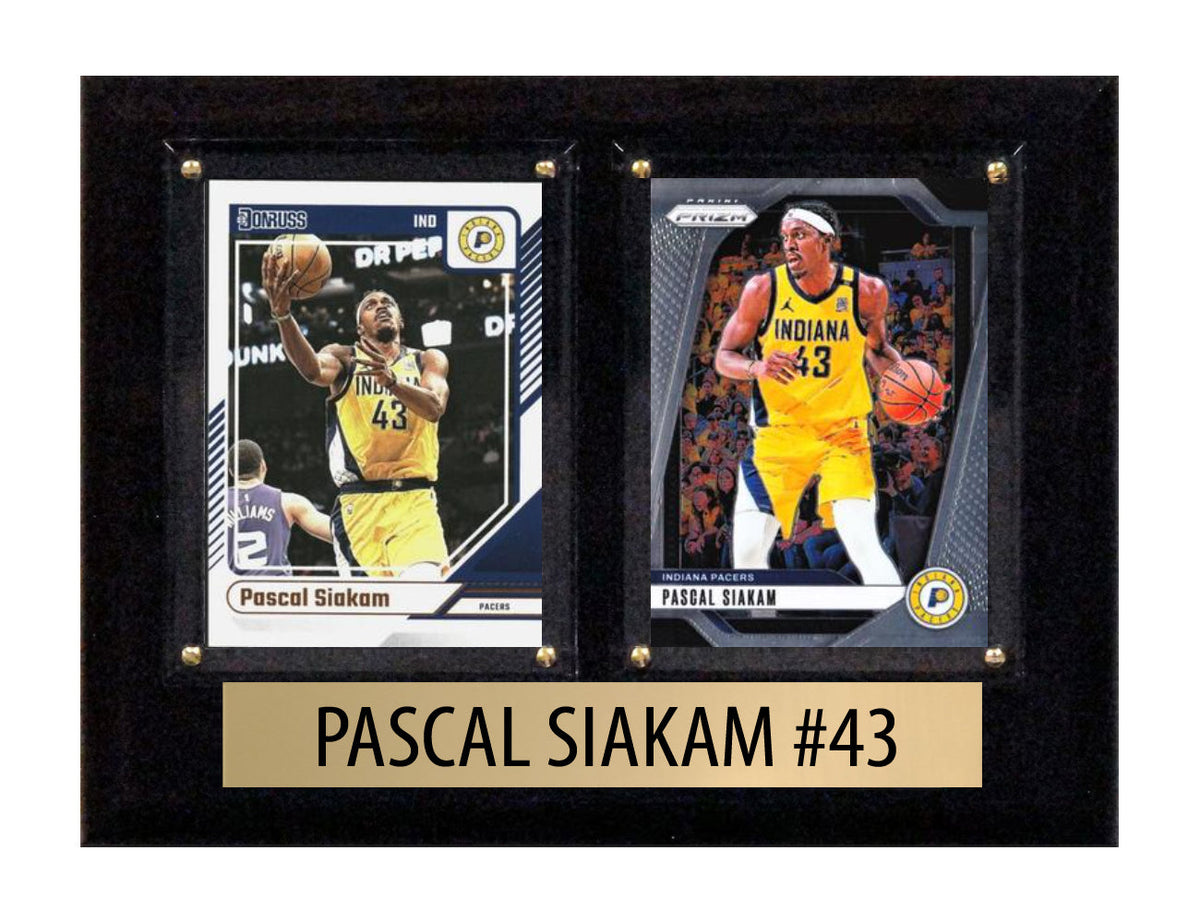 Pascal Siakam Indiana Pacers 2 Card Plaque 6x8 2024 2025 Hoops Donruss Panini