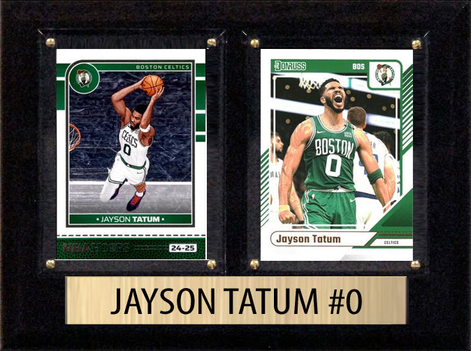 Jayson Tatum #0 Boston Celtics 2025 2023 2024 Donruss Hoops Card Plaque 6x8
