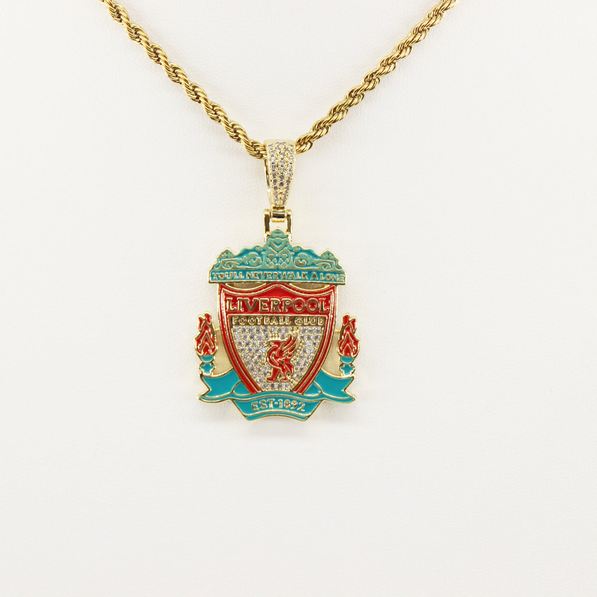 Liverpool Football Club Necklace – LFC Crest Pendant Jewelry Gift for Fans