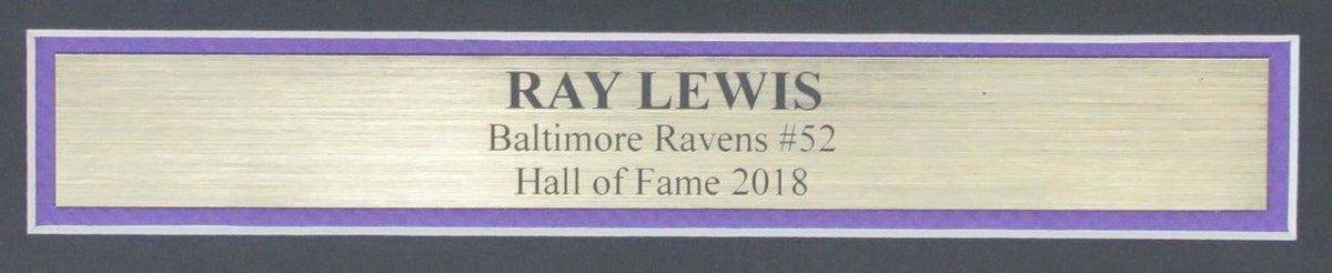 Ray Lewis HOF Autographed Ravens 11x14 Photo Framed 188988