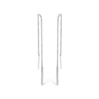10K White Gold 1/10 Cttw Diamond Threader Earrings