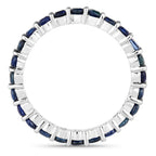 1.63 Carat Genuine Blue Sapphire 14K White Gold Ring