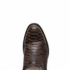 Kansas // Python Leather Western Boots // Brown